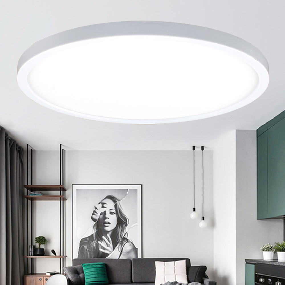 Details About 9w 18w 24w Modern Round White Led Flush Mounted Ceiling Lamp Down Light Fixture